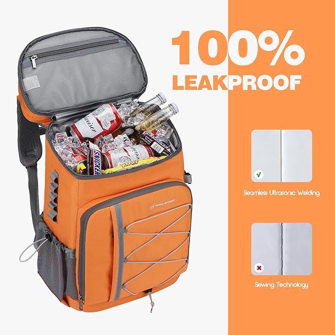 Unisex nan insulated picnic backpack with integrated cooler compartment, bottle holder and adjustable strap system Kalsten