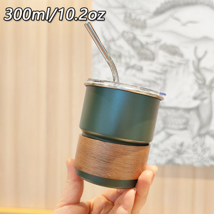 Ladies stylish stainless steel drinking cups with wood application Kalsten