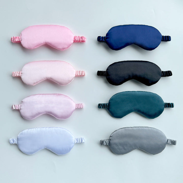 Women's ergonomic silk-like sleep mask with padded nose bridge and elastic strap Kalsten