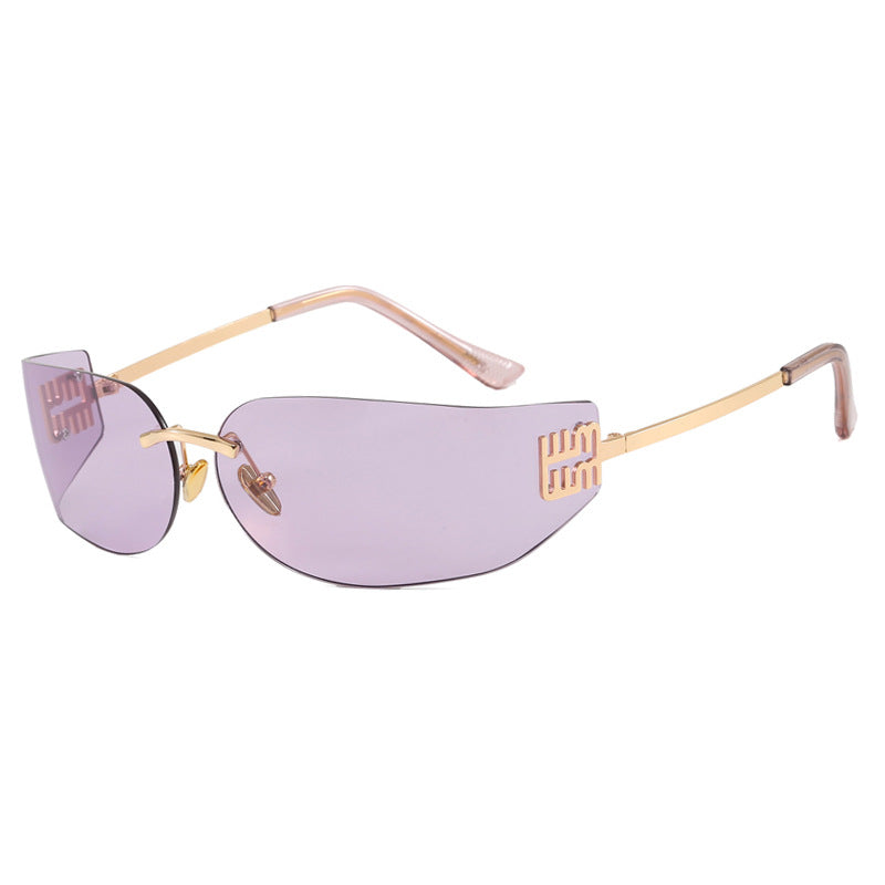 Women's futuristic designer sunglasses with unusual frame and UV protection Kalsten