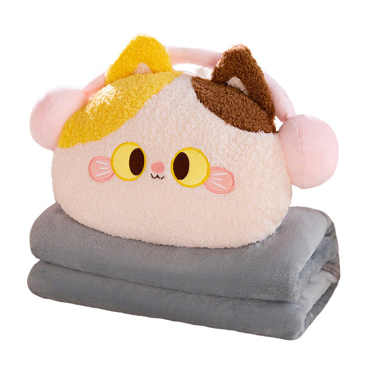 Cushion in cat shape with headphone design Kalsten
