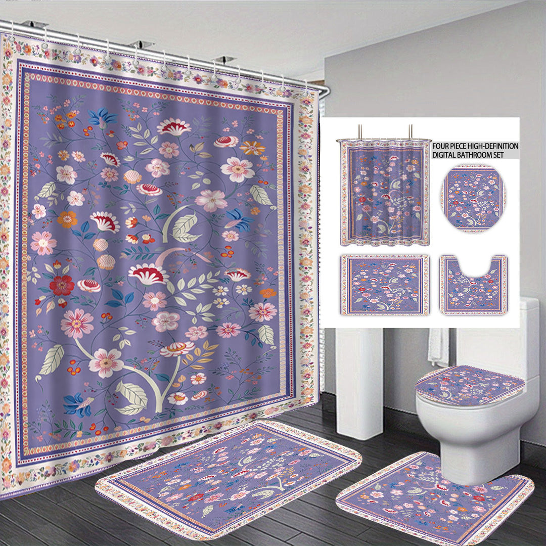Digital Floral Print Bathroom Set Kalsten