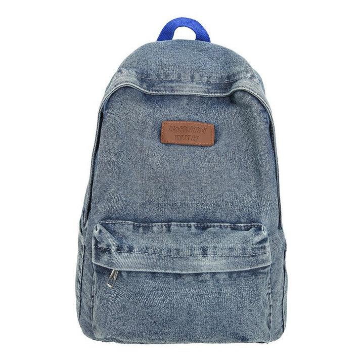 Stylish Denim School Backpack Kalsten