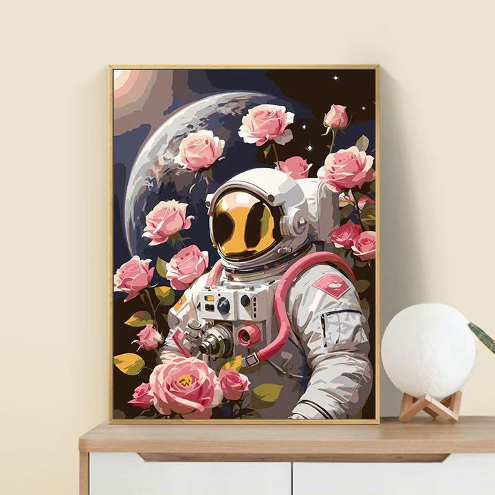 Astronaut Flower Art Print Kalsten
