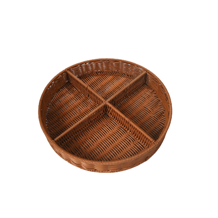 Ladies round basket plate with compartments Kalsten