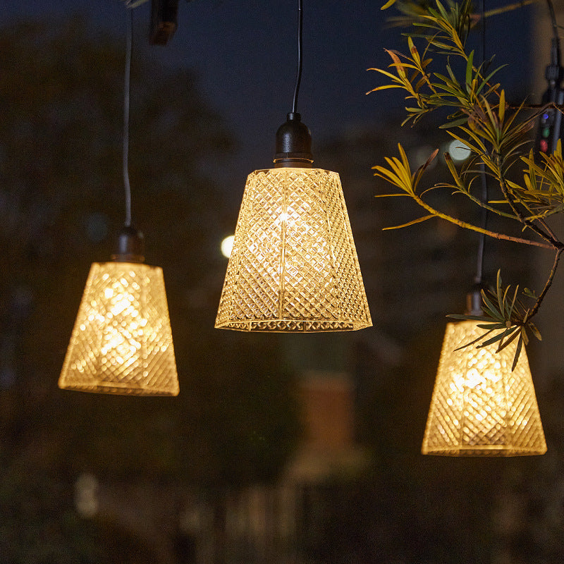 Crystal-Pattern Solar Pendant Light USB Rechargeable LED Kalsten