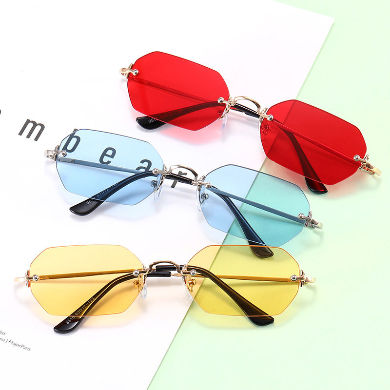 Women's fashionable octagonal sunglasses with elegant metal frame Kalsten