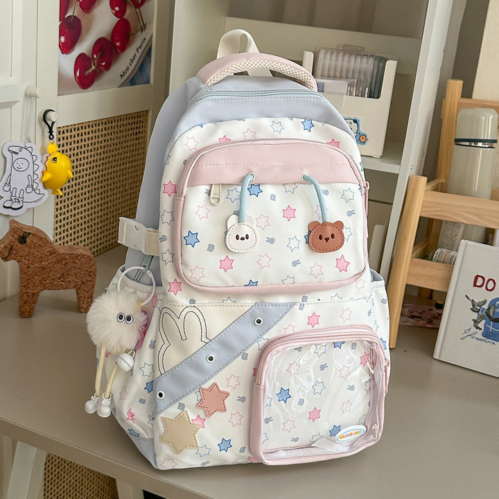 Children's Fun Character Design Multi-Pocket School Backpack