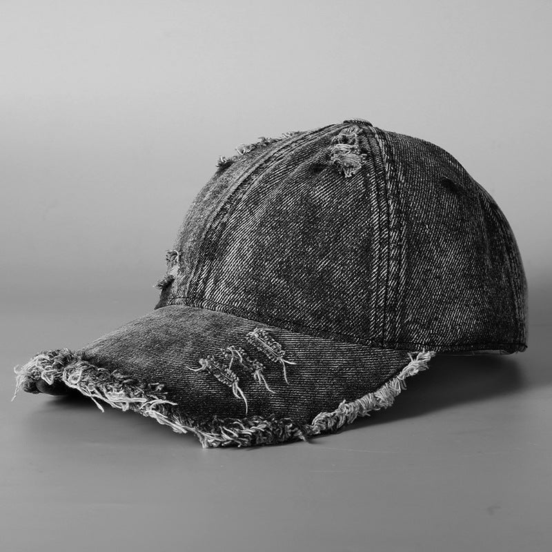 Men's Distressed Vintage Denim Baseball Cap Kalsten