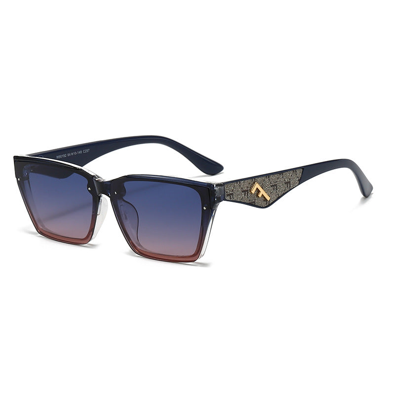 Women's square sunglasses with matte frame and fashionable accents Kalsten