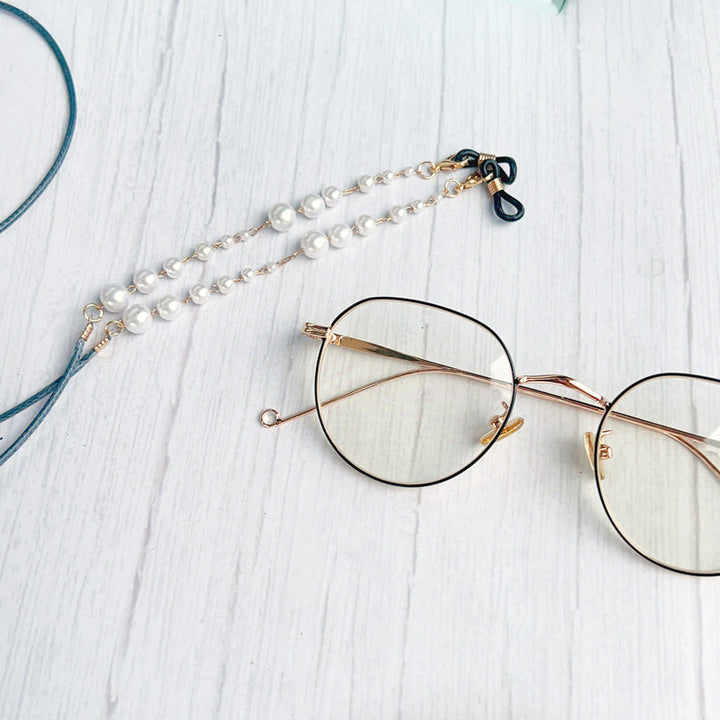 Pearl-Accented Eyewear Holder Chain Kalsten