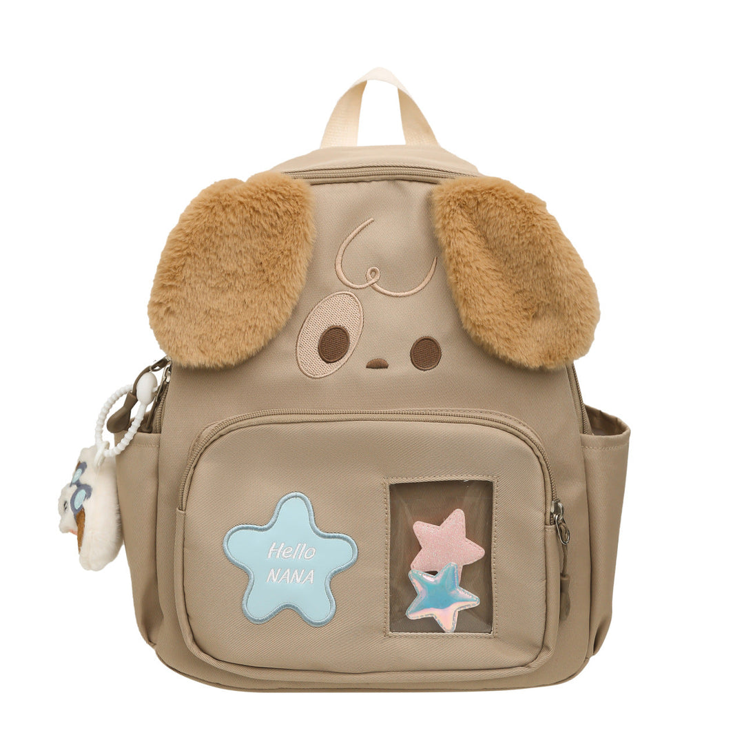 Kawaii Plush Backpack with Dog Design Kalsten