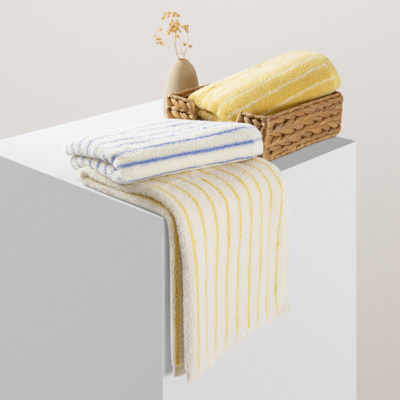Women's Velour Bath Towel with Striped Design Kalsten