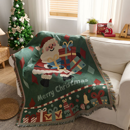 Cozy Playful Holiday-Themed Throw Blanket