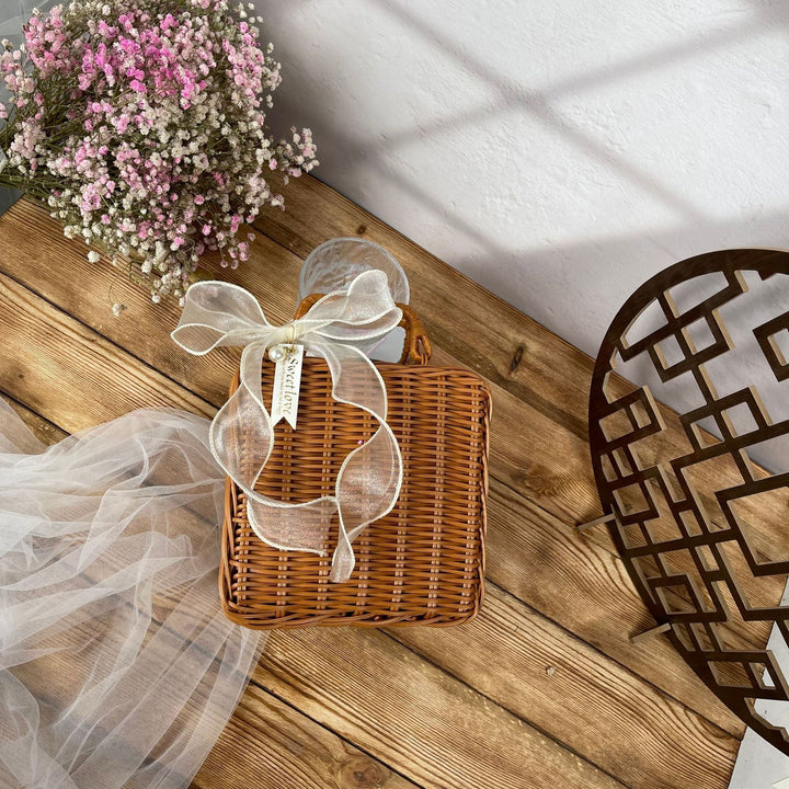 Ladies stylish rattan crossbody bag Kalsten