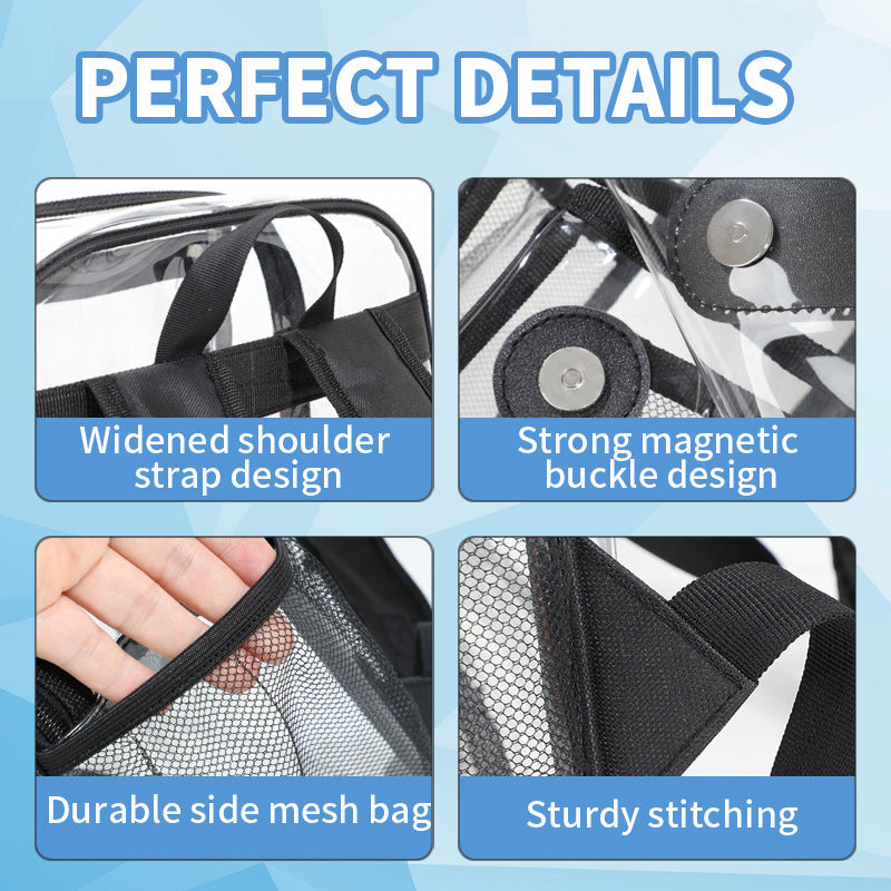 Transparent backpack with multiple compartments Kalsten