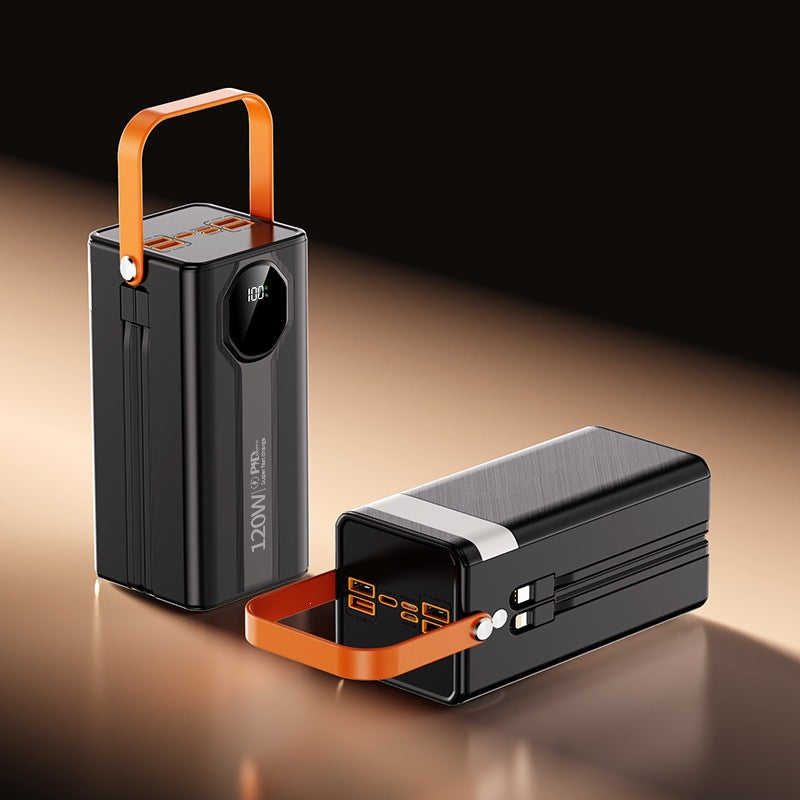 Portable power station with integrated LED display and carrying handle Kalsten