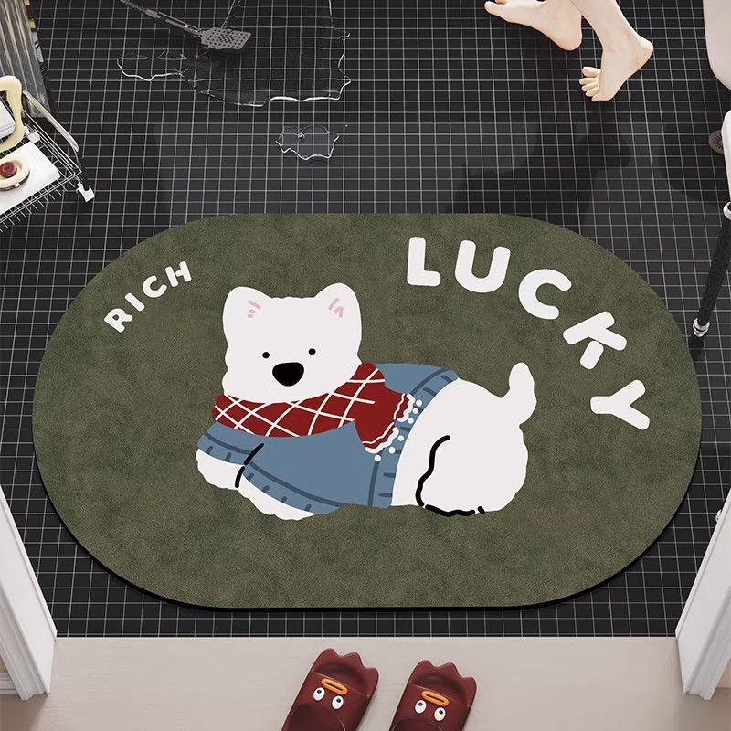 Playful Cat-Themed Bath Mat Kalsten