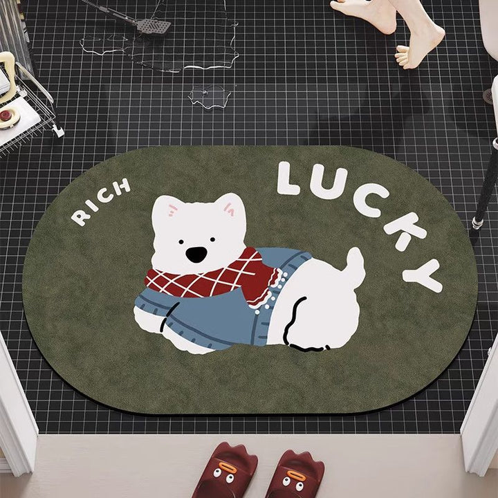 Playful Cat-Themed Bath Mat Kalsten