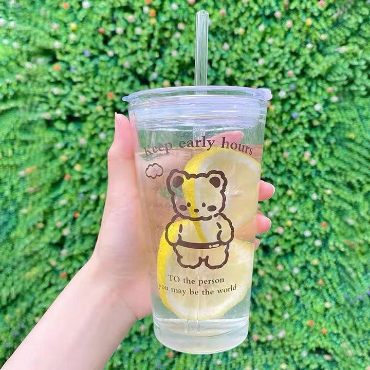 Ladies funny Tritan drinking cup with lid and straw Kalsten