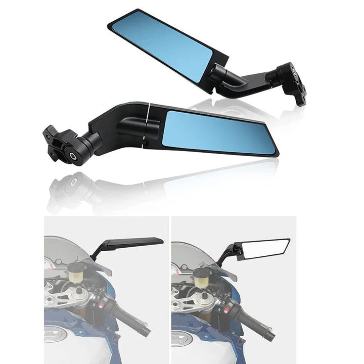Adjustable motorcycle rearview mirrors with high-quality mounting system Kalsten