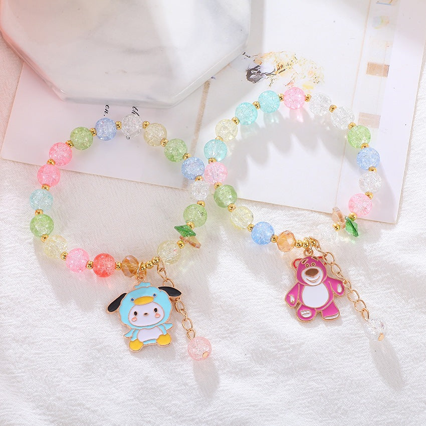 Playful bracelet with colorful glass beads Kalsten