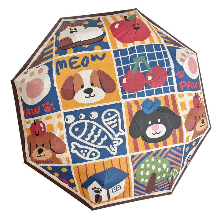 Ladies Foldable Umbrella with Playful Animal Designs Kalsten