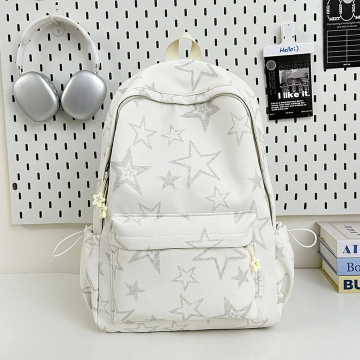Multi-Functional Star-Patterned School Backpack