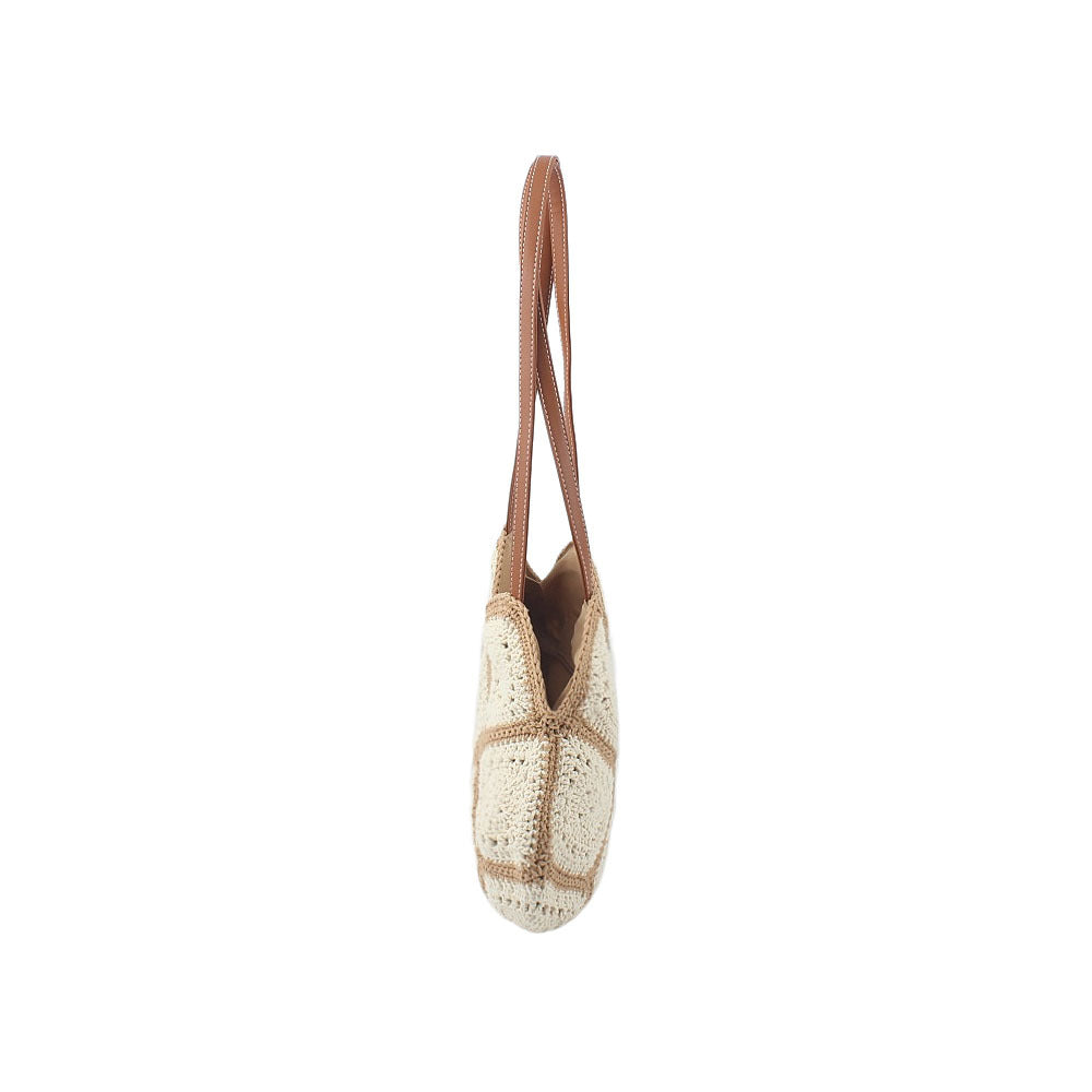 Crochet bag with elegant leather accent Kalsten