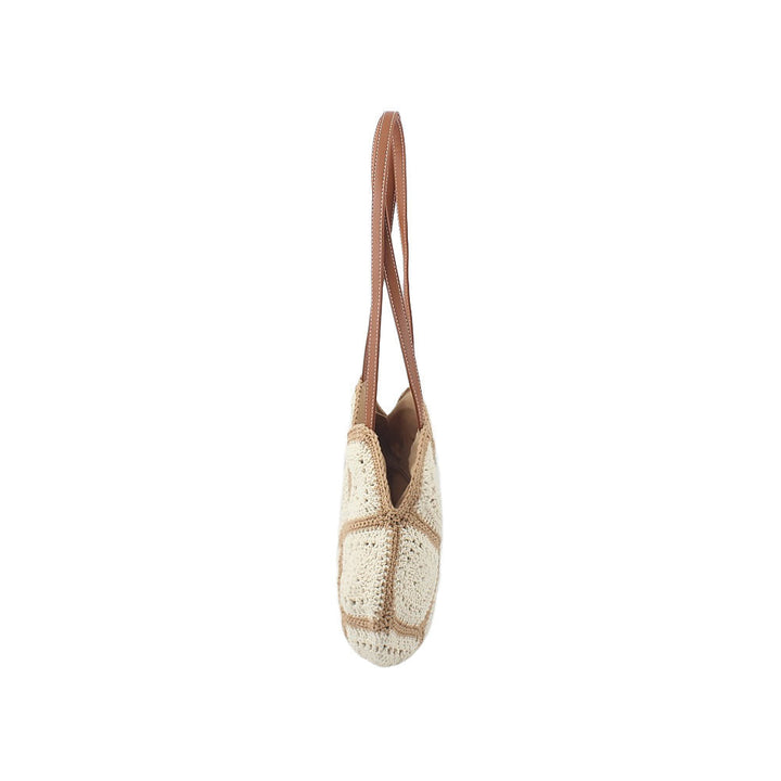 Crochet bag with elegant leather accent Kalsten