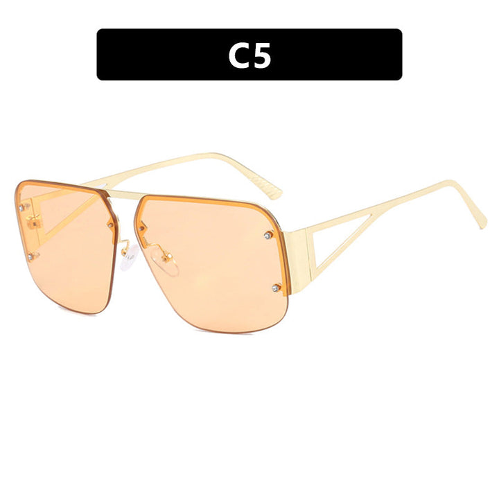 Women's oversized geometric sunglasses with smooth lines and protective UV filter Kalsten