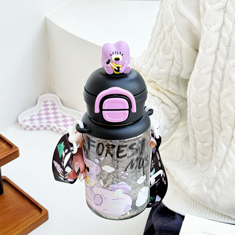Ladies Insulated Water Bottle with Interactive Animal Head Lid Kalsten