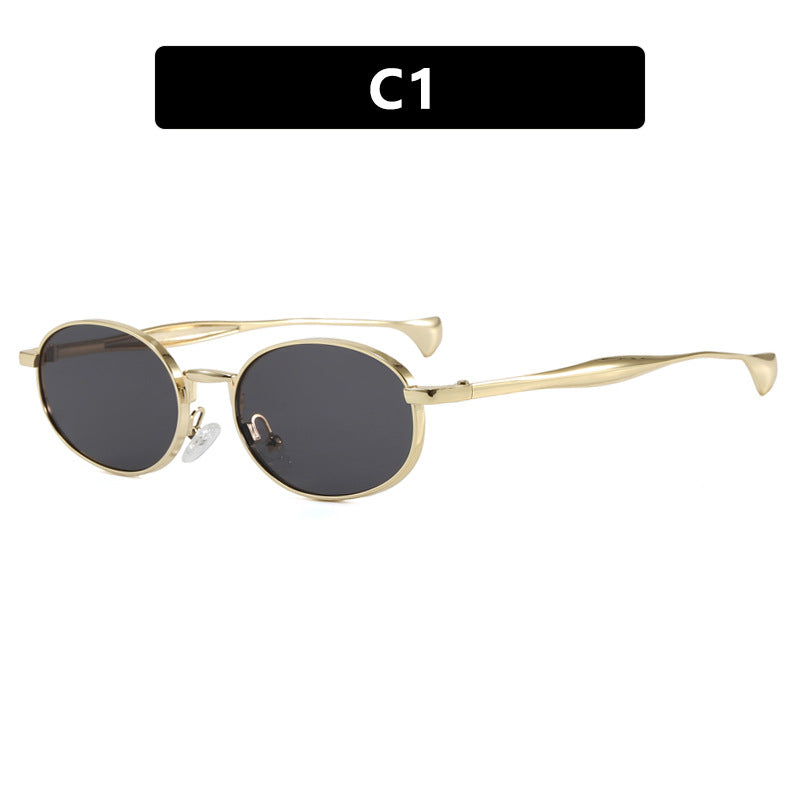 Women's robust round sunglasses with mirrored lenses Kalsten