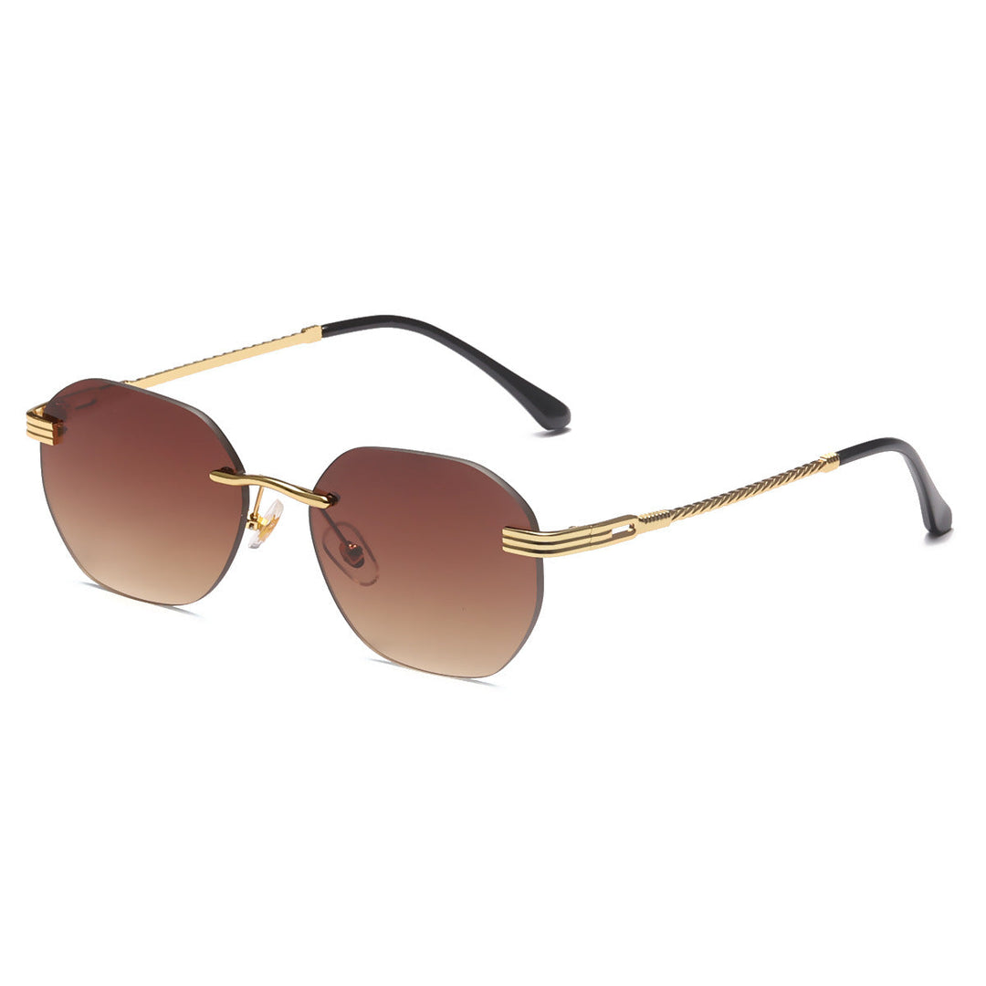 Women's stylish geometric sunglasses with decorative metal frame Kalsten