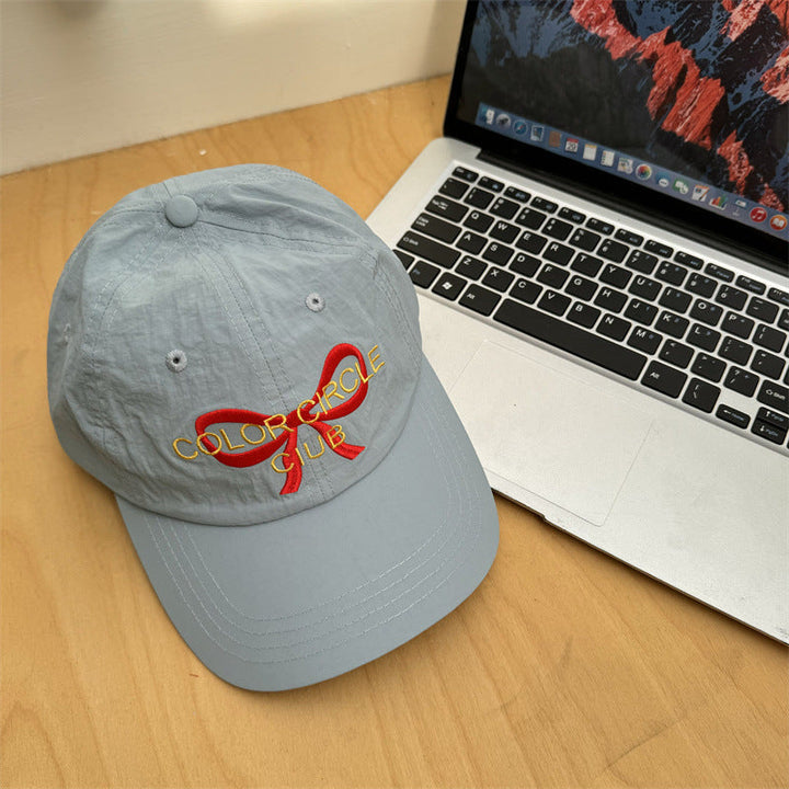 Women's Embroidered Bow-Detail Baseball Cap Kalsten
