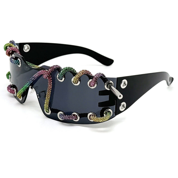 Women's sunglasses with unique lacing design Kalsten