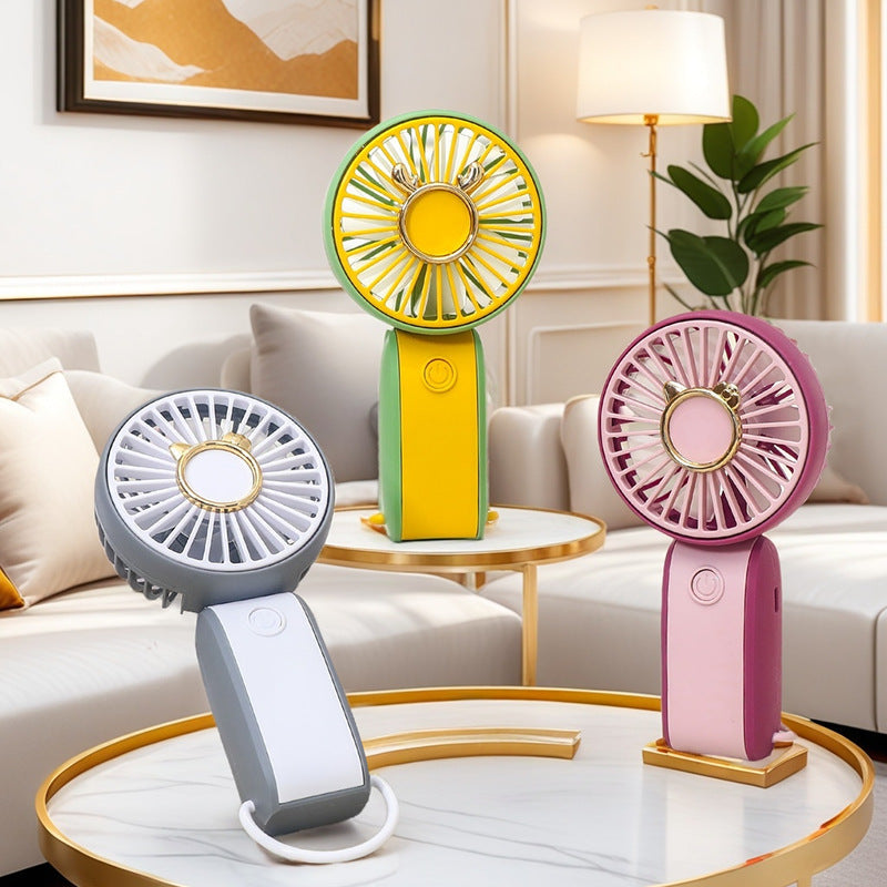 Women Portable Hand Fan with USB Connection and Flexible Tilt Kalsten