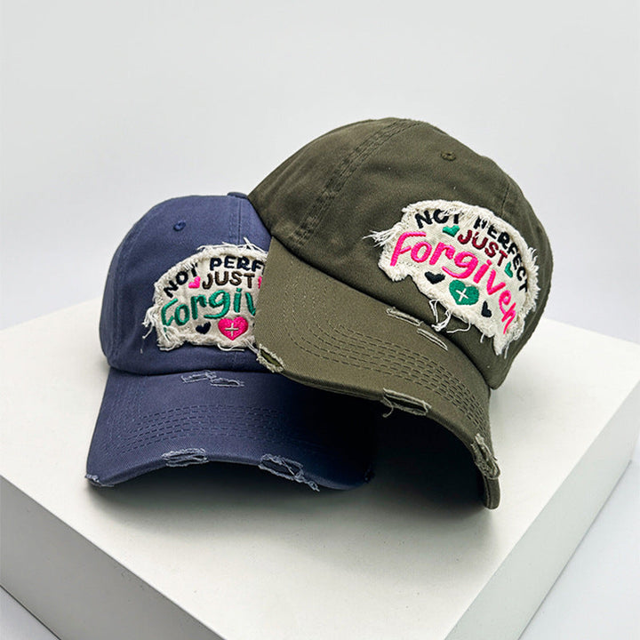 Women's Distressed Cotton Inspirational Baseball Cap Kalsten