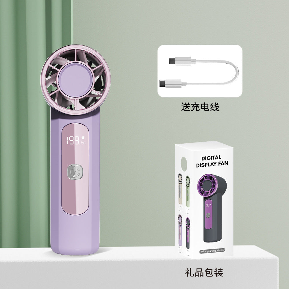 Unisex Portable Handheld Digital Display Fan Kalsten