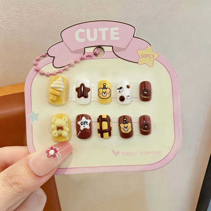 Colorful Nail Art Artificial Nails with Summery Designs Kalsten