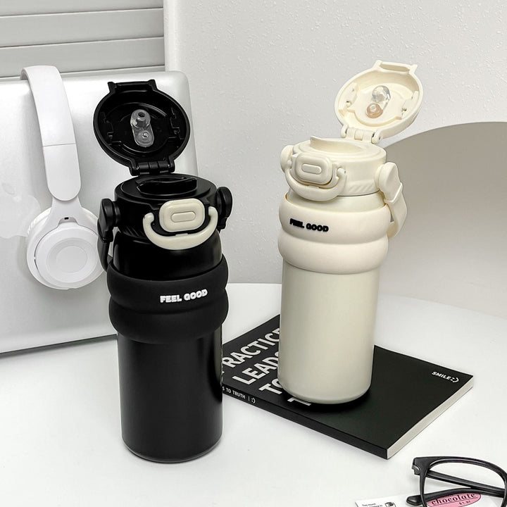 Women's Insulated Water Bottle with Ergonomic Carry Handle and Patented Leak Protection Kalsten