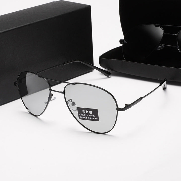 Men's polarized airplane sunglasses with ultra-light frame and UV protection Kalsten
