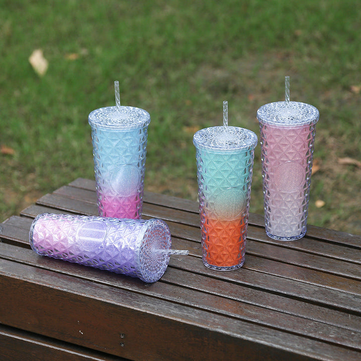 Ladies Glittering Drinking Cup with Removable Straw Kalsten