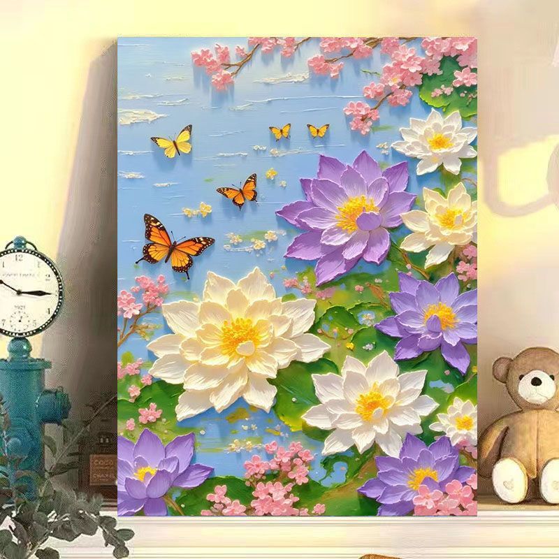 Elegant Floral Lotus Canvas Art Kalsten