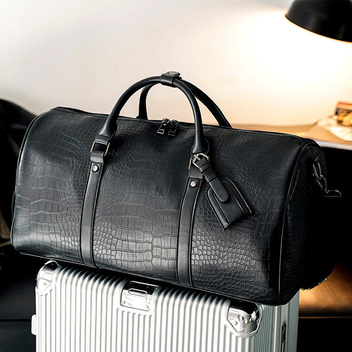 Elegant Travel Bag in Luxurious Crocodile Look Kalsten