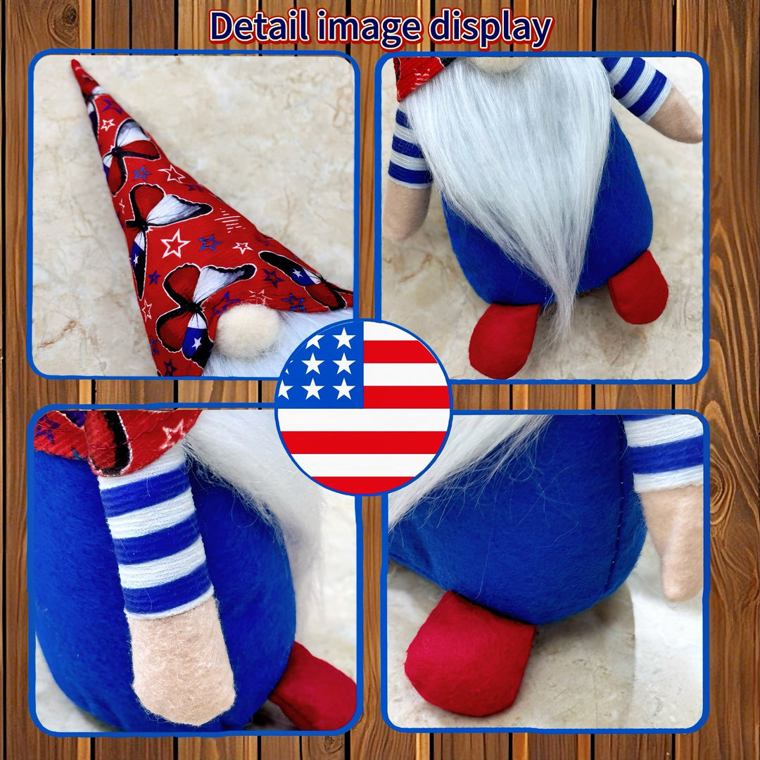 Unisex nan large decorative gnome figure made of fabric with long pointed hat and artificial beard Kalsten