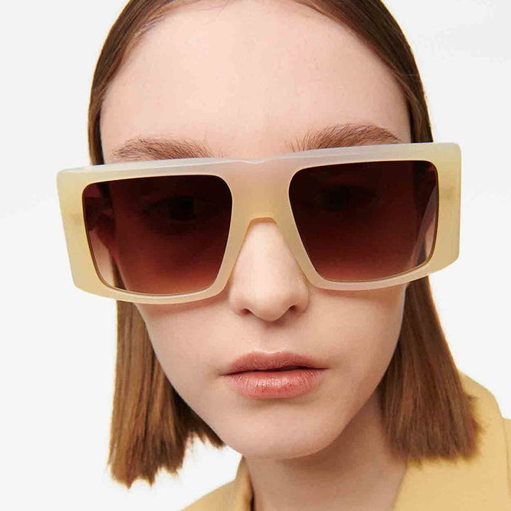 Women's square sunglasses with robust plastic frame and protective UV filter Kalsten