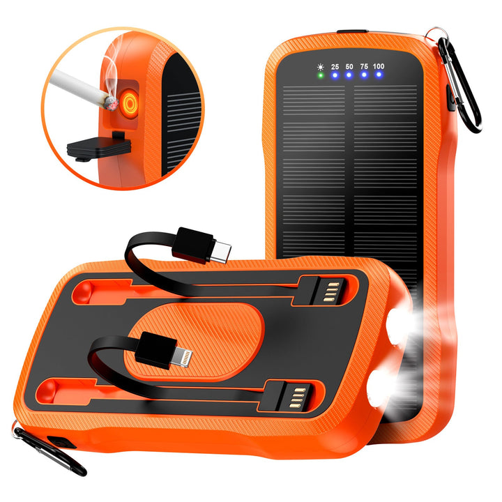 Solar charger with integrated USB ports and LED lamps Kalsten