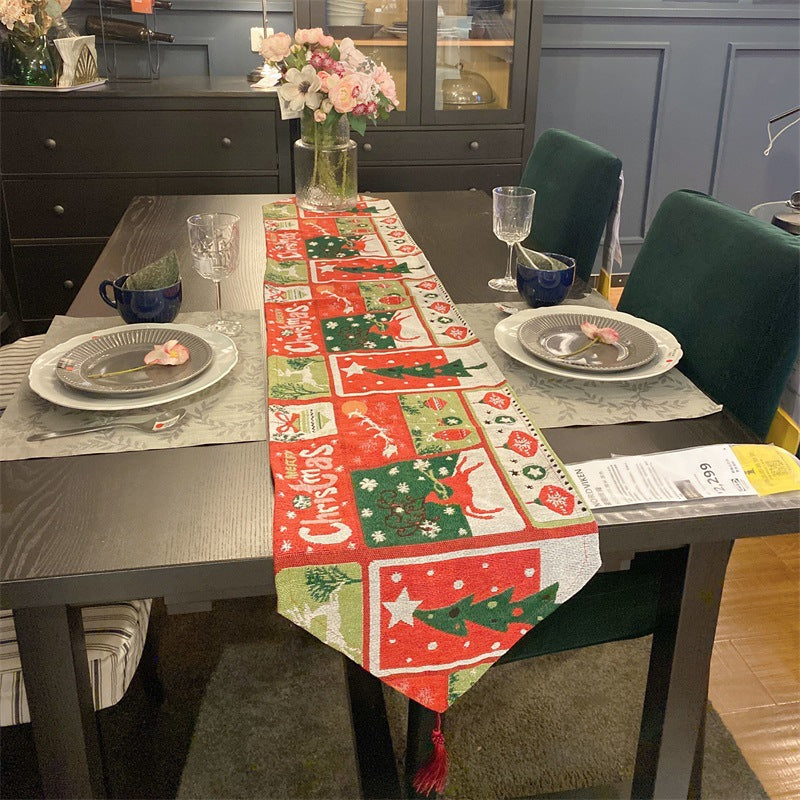Elegant Holiday-Themed Table Runner