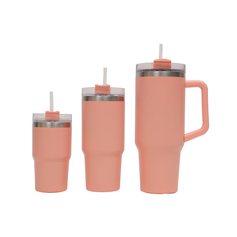 Women's Thermo Drinking Cup with Ergonomic Handle and Practical Straw Kalsten